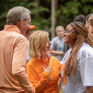 Clay & Debbie Jones speaking with Ignite Student Leader